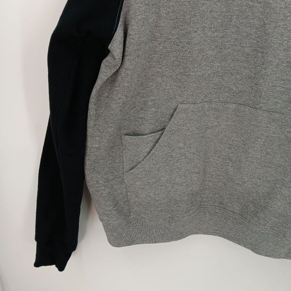 WOMENS BLACK/GRAY MEDIUM STAR PRINT PULLOVER HOODIE - Picture 3 of 16